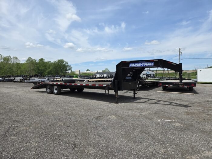 2019 Sure-Trac Gooseneck Deckover Trailer - 102in x 25ft, 15,000 GVWR - front view