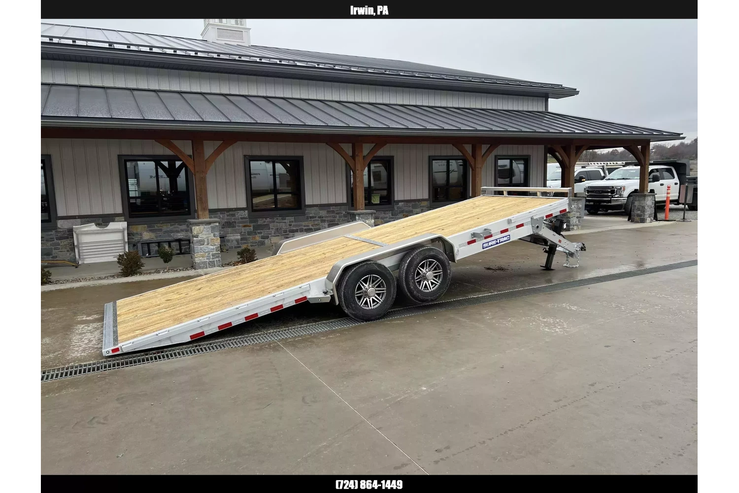 2026 Sure-Trac 7x22 14000# Aluminum Tilt Trailer - front view