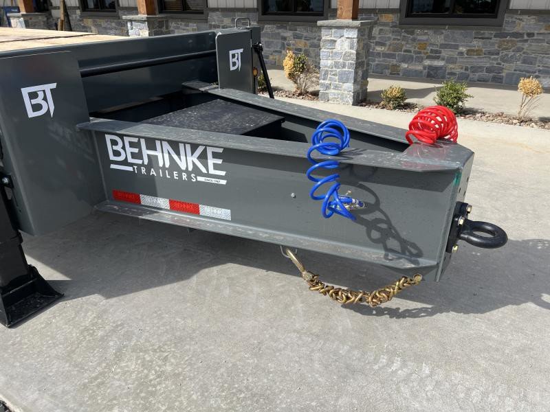 2025 Behnke Air Brake Gravity Tilt Deckover Trailer - 102in x 30ft, 40,000 GVWR, Fabricated I-Beam Frame - front view 2