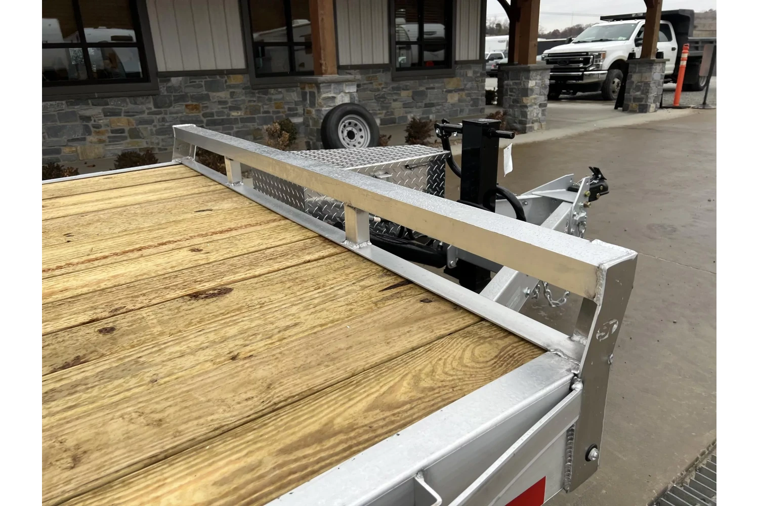 2026 Sure-Trac 7x22 14000# Aluminum Tilt Trailer - frame and coupler detail