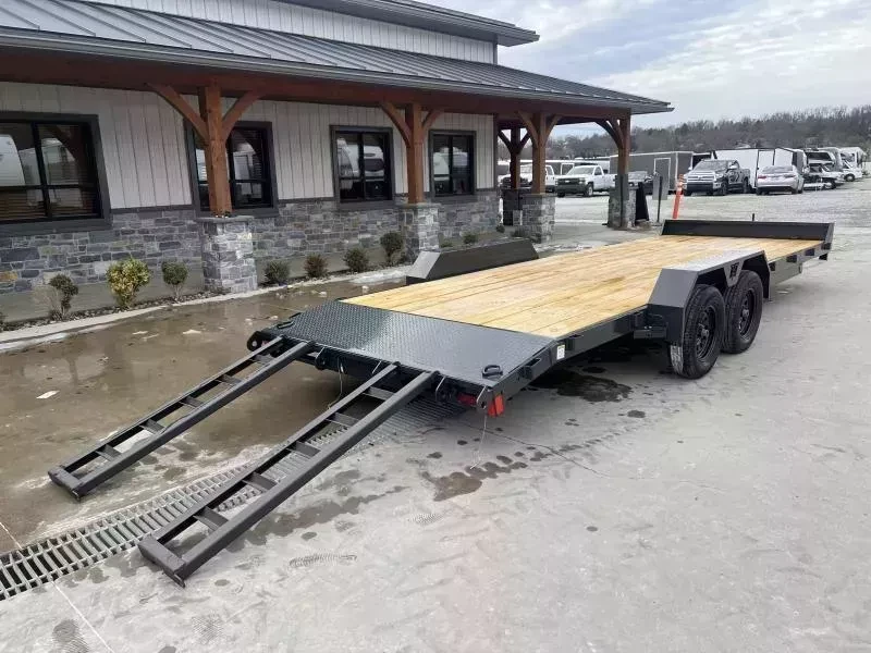 2026 Hillcrest Trailers 7x20 Car Hauler Trailer 7000 GVW - front view 2