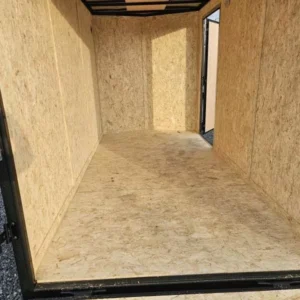 2026 ITI Cargo 6ft x 12ft Enclosed Cargo Trailer - Blackout Package, Black Aluminum Wheels - front view 2