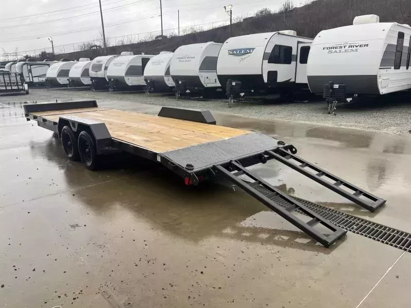 2026 Hillcrest Trailers 7x24 Car Hauler Trailer 7000 GVW - side view 2
