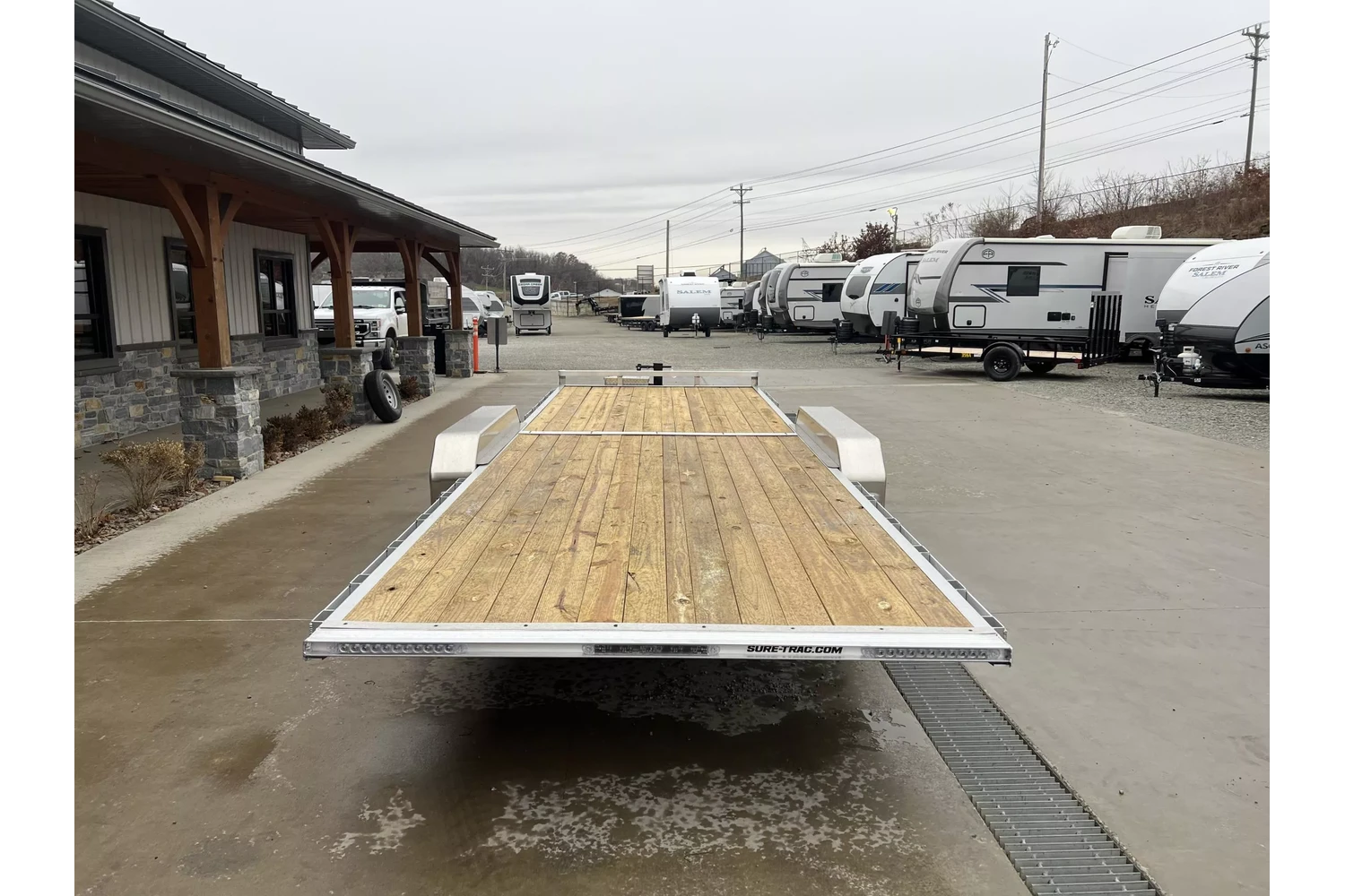 2026 Sure-Trac 7x22 14000# Aluminum Tilt Trailer - side view 2