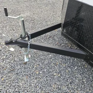 2026 ITI Cargo 6ft x 12ft Enclosed Cargo Trailer - Blackout Package, Black Aluminum Wheels - rear view 2