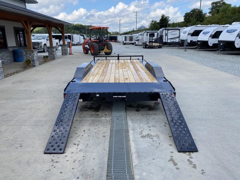 2025 Sure-Trac 102x24 Buggy Car Hauler Trailer 14000# GVW - three-quarter view 2