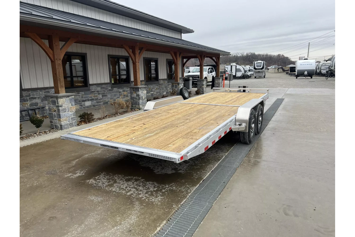 2026 Sure-Trac 7x22 14000# Aluminum Tilt Trailer - three-quarter view 2