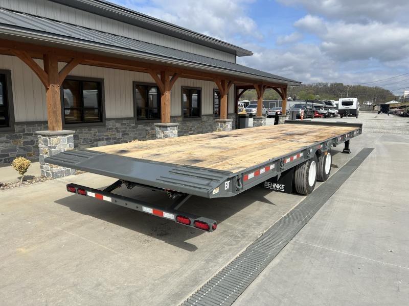 2025 Behnke Air Brake Gravity Tilt Deckover Trailer - 102in x 30ft, 40,000 GVWR, Fabricated I-Beam Frame - undercarriage detail 2