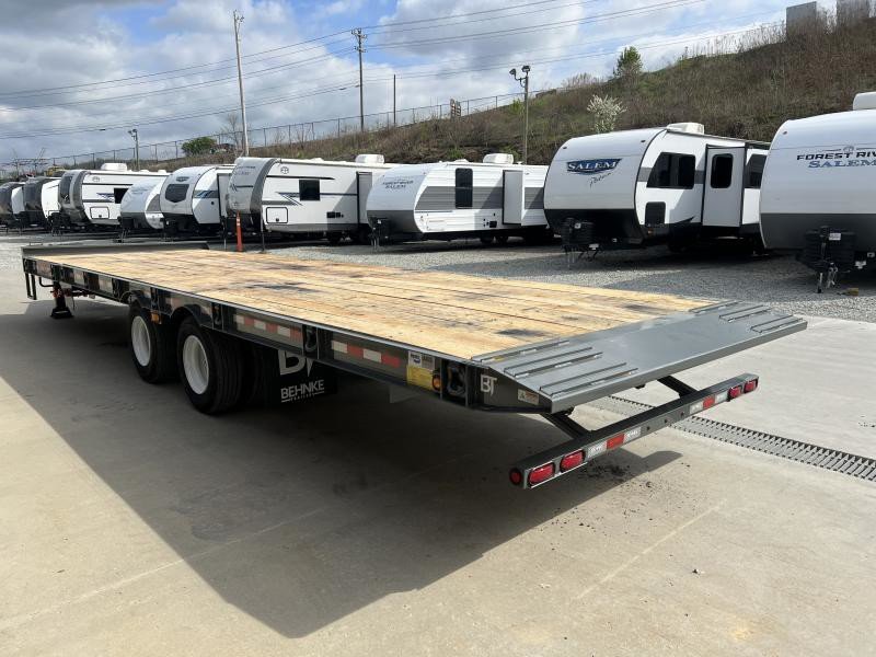 2025 Behnke Air Brake Gravity Tilt Deckover Trailer - 102in x 30ft, 40,000 GVWR, Fabricated I-Beam Frame - wheel and axle detail 2
