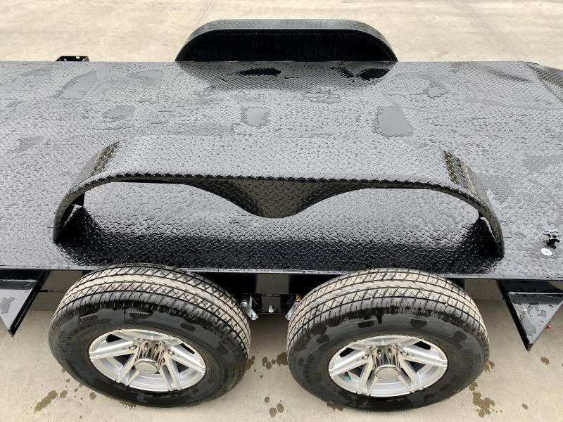 2025 Sure-Trac 7x20 9900# GVW Steel Deck Car Trailer - wheel and axle detail 2