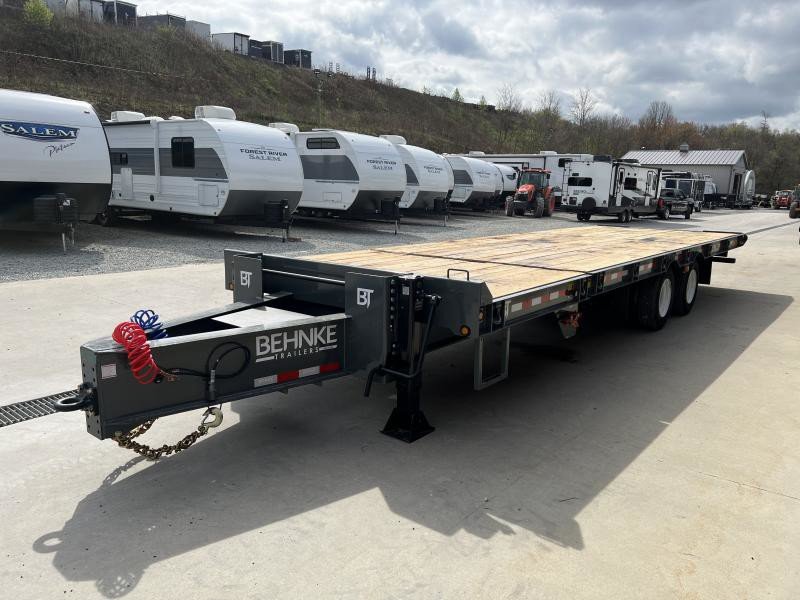 2025 Behnke Air Brake Gravity Tilt Deckover Trailer - 102in x 30ft, 40,000 GVWR, Fabricated I-Beam Frame - frame and coupler detail 2