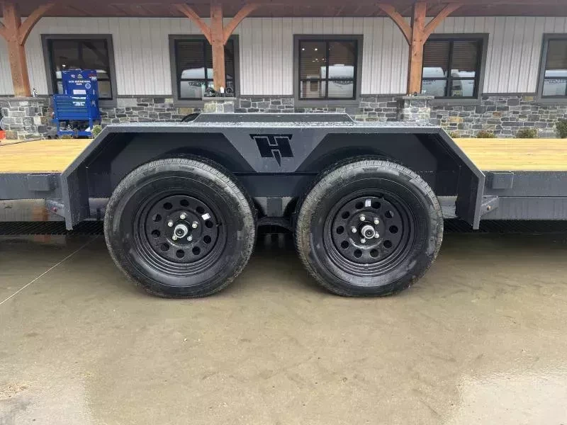 2026 Hillcrest Trailers 7x24 Car Hauler Trailer 7000 GVW - wheel and axle detail 2