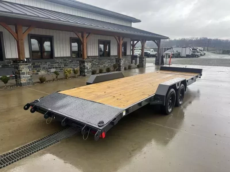 2026 Hillcrest Trailers 7x24 Car Hauler Trailer 7000 GVW - side view