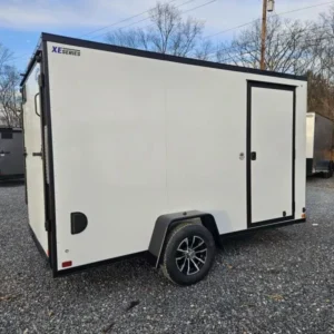 2026 ITI Cargo 6ft x 12ft Enclosed Cargo Trailer - Blackout Package, Black Aluminum Wheels - side view