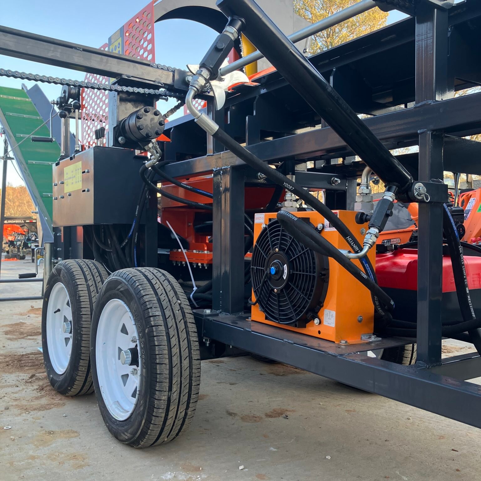 Rima 400mm Firewood Processor - control and cab detail
