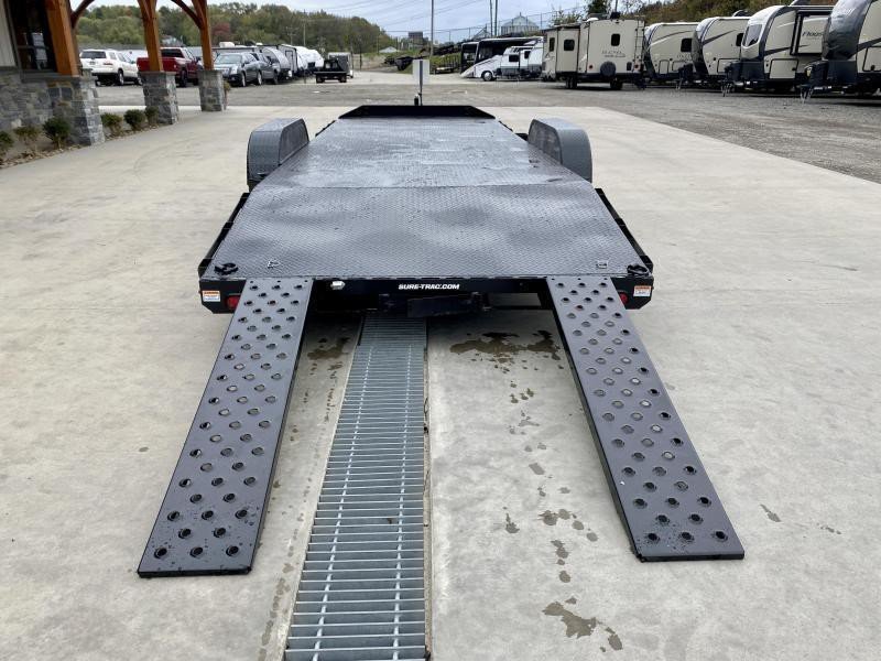 2025 Sure-Trac 7x20 9900# GVW Steel Deck Car Trailer - front view 3