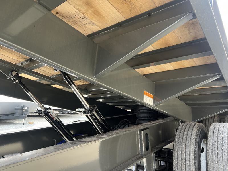 2025 Behnke Air Brake Gravity Tilt Deckover Trailer - 102in x 30ft, 40,000 GVWR, Fabricated I-Beam Frame - rear view 3