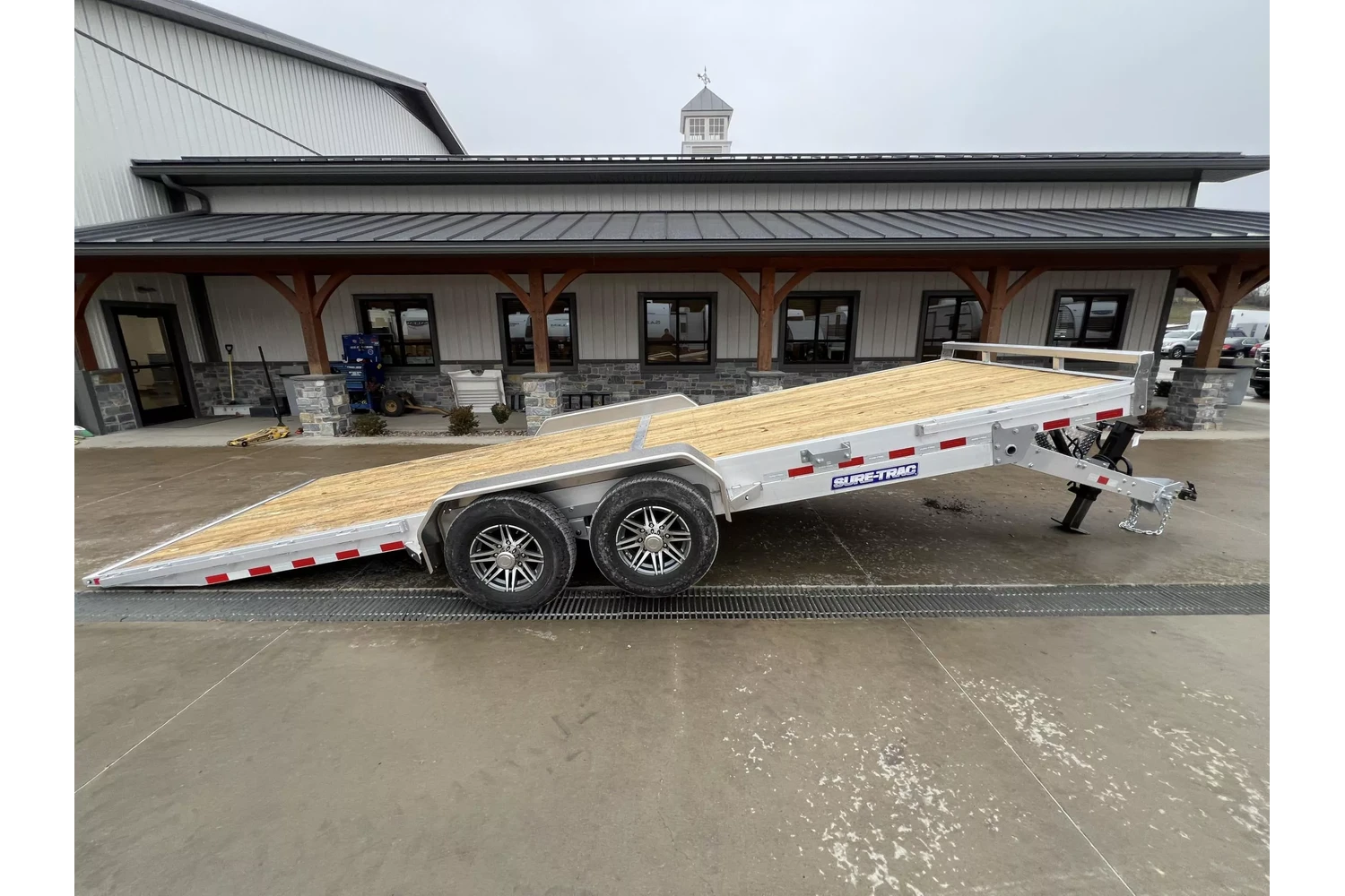 2026 Sure-Trac 7x22 14000# Aluminum Tilt Trailer - side view 3
