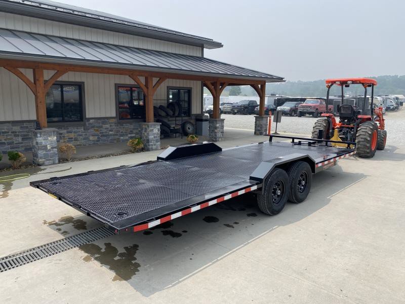 2025 H and H Trailer 14000 GVW Car Hauler - three-quarter view 3
