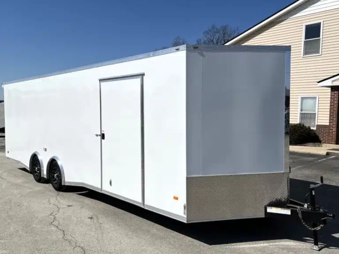 Enclosed Car Hauler 2025 26ft. Blaze w/Cabinets, Flooring, Alum Wheels, Spread Torsion Axles & More! 9882