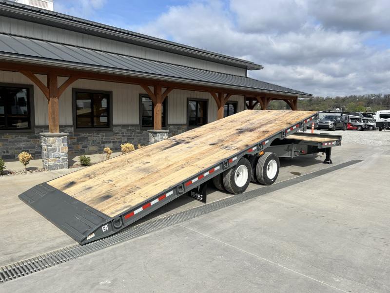 2025 Behnke Air Brake Gravity Tilt Deckover Trailer - 102in x 30ft, 40,000 GVWR, Fabricated I-Beam Frame - three-quarter view
