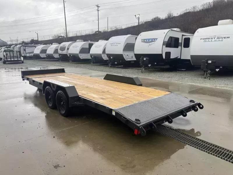 2026 Hillcrest Trailers 7x24 Car Hauler Trailer 7000 GVW - rear view