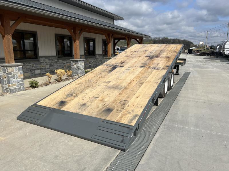 2025 Behnke Air Brake Gravity Tilt Deckover Trailer - 102in x 30ft, 40,000 GVWR, Fabricated I-Beam Frame - interior view