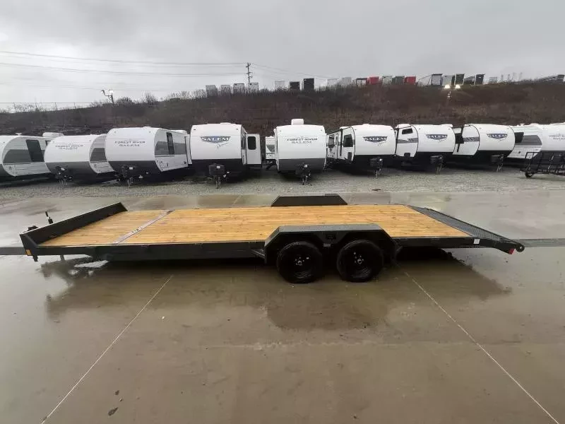 2026 Hillcrest Trailers 7x24 Car Hauler Trailer 7000 GVW - three-quarter view