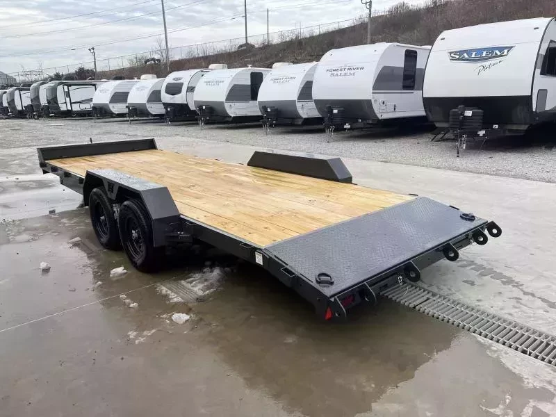 2026 Hillcrest Trailers 7x20 Car Hauler Trailer 7000 GVW - three-quarter view
