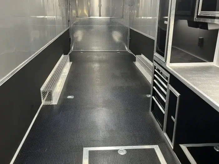 Enclosed Car Trailer 2025 34ft. Platinum w/Large Corner Bathroom, Electric Awning, & More! 0177
