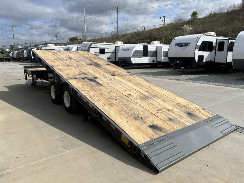 2025 Behnke Air Brake Gravity Tilt Deckover Trailer - 102in x 30ft, 40,000 GVWR, Fabricated I-Beam Frame - undercarriage detail