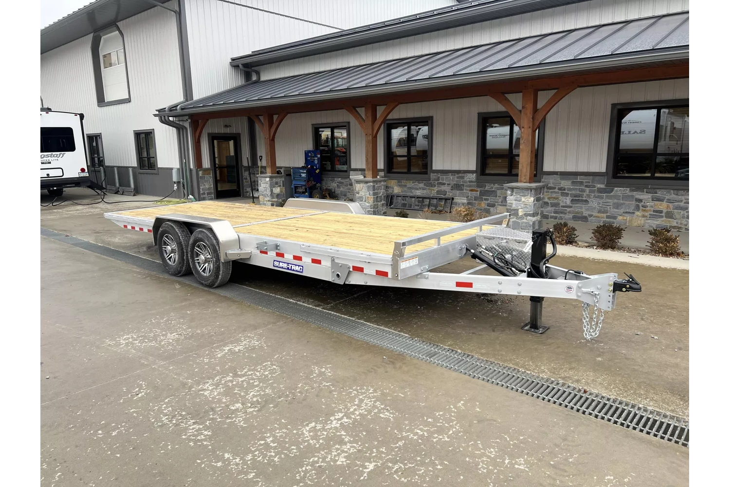 2026 Sure-Trac 7x22 14000# Aluminum Tilt Trailer - undercarriage detail