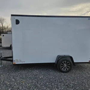 2026 ITI Cargo 6ft x 12ft Enclosed Cargo Trailer - Blackout Package, Black Aluminum Wheels - undercarriage detail
