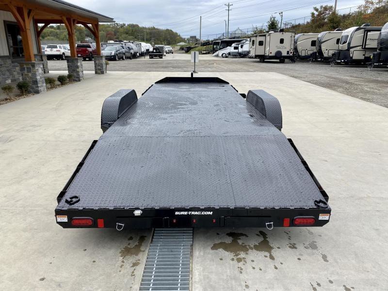 2025 Sure-Trac 7x20 9900# GVW Steel Deck Car Trailer - control and cab detail