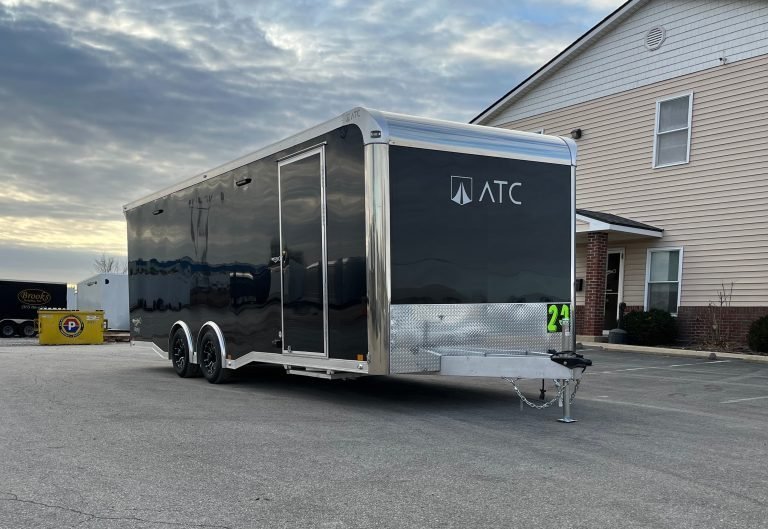 Enclosed ATC Car Trailer 2026 24ft. Aluminum ROM 400 w/Large Escape Door & Aluminum Wheels 5948