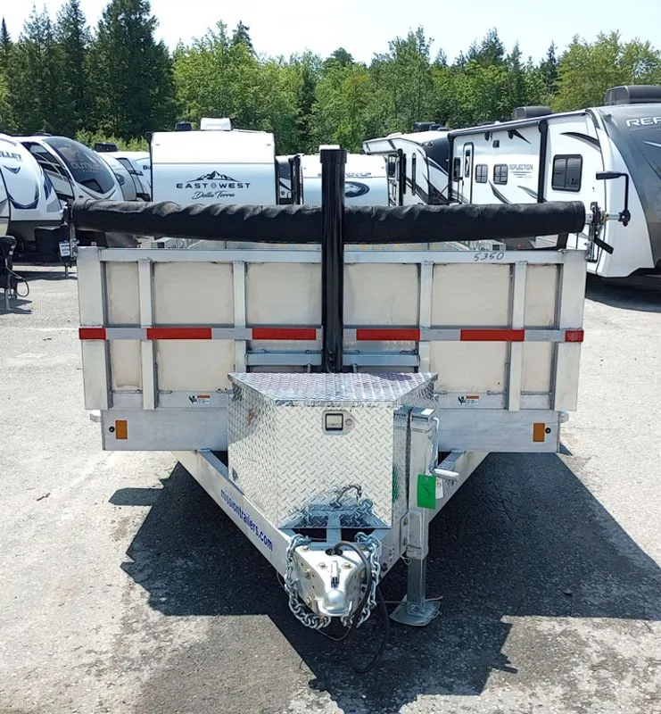 2025 Mission Trailers 7×16 14K Aluminum Hydraulic Dump w/Ramps, HD D-Rings, Barn Doors, Tarp Kit