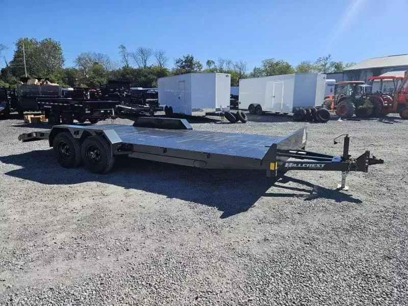 2026 Hillcrest Trailers 7x20 Steel Deck Car Hauler Trailer 9990# GVW - control and cab detail