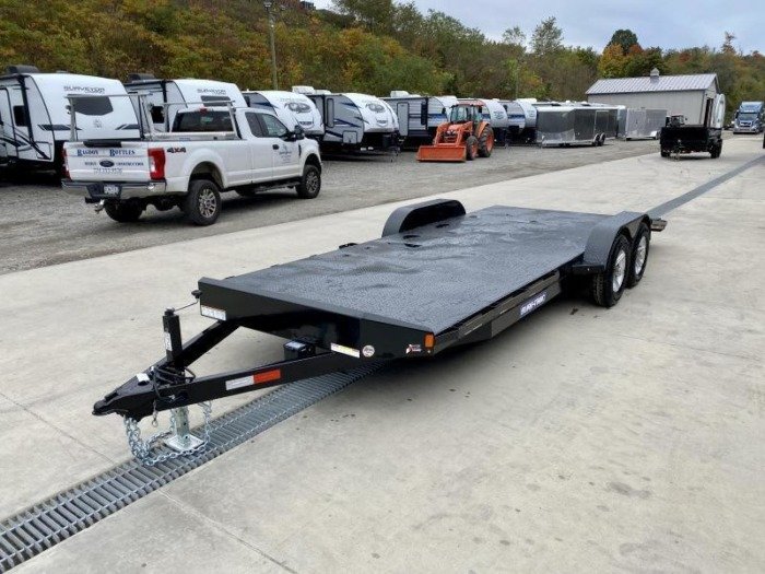 2025 Sure-Trac 7x20 9900# GVW Steel Deck Car Trailer - front view