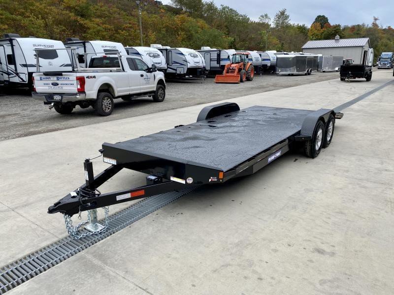 2025 Sure-Trac 7x20 9900# GVW Steel Deck Car Trailer - front view