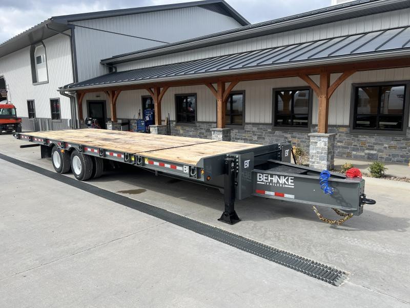 2025 Behnke Air Brake Gravity Tilt Deckover Trailer - 102in x 30ft, 40,000 GVWR, Fabricated I-Beam Frame - frame and coupler detail