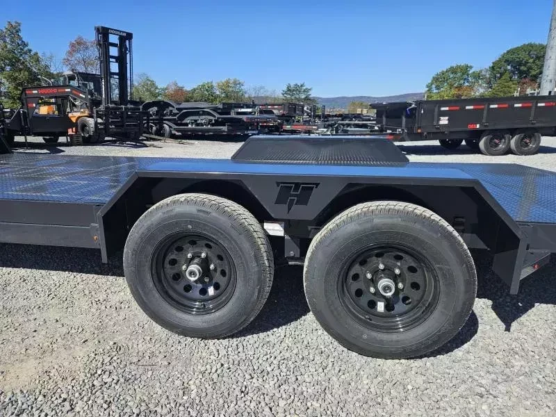 2026 Hillcrest Trailers 7x20 Steel Deck Car Hauler Trailer 9990# GVW - wheel and axle detail