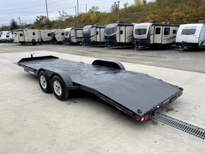 2025 Sure-Trac 7x20 9900# GVW Steel Deck Car Trailer - wheel and axle detail