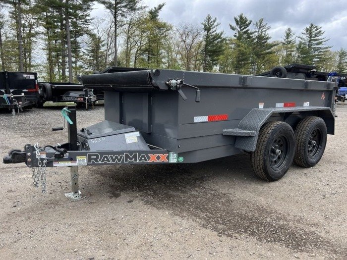 2024 RawMaxx 5X10 7K Powder Coated Dump Trailer w/Tarp Kit