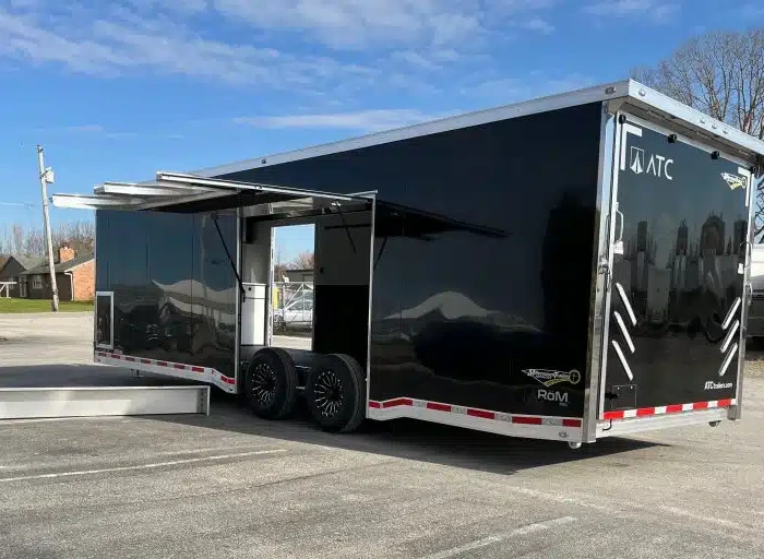 Enclosed ATC Car Trailer 2026 28ft. Aluminum ROM 550 w/LifeTrac & Large Escape Door 5951