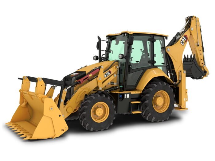 Cat Backhoe - front view