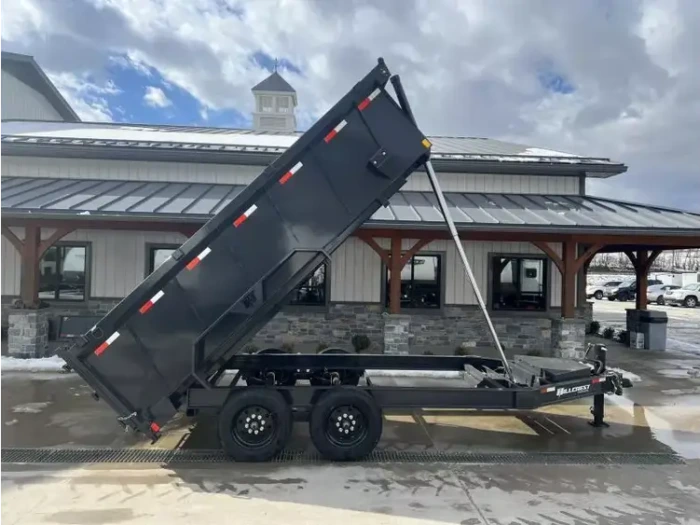 2026 Hillcrest Trailers 7x16 High Side Dump Trailer 17600# GVW - front view