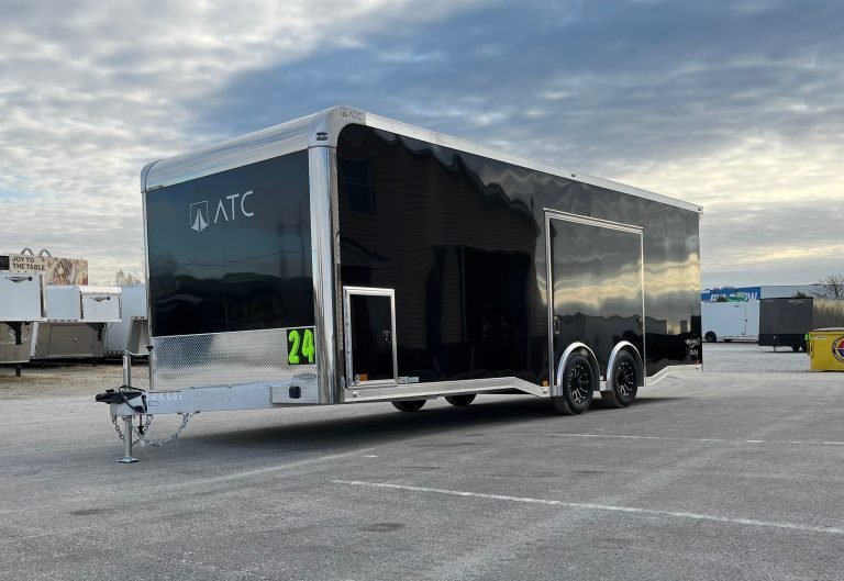 Enclosed ATC Car Trailer 2026 24ft. Aluminum ROM 400 w/Large Escape Door & Aluminum Wheels 5948