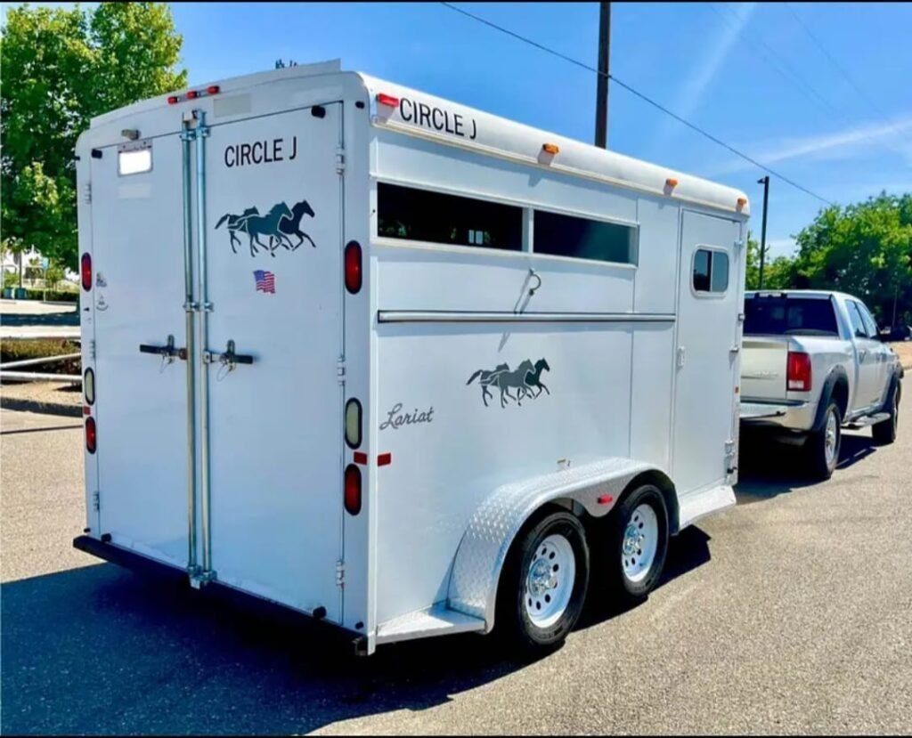 2007 Circle J 2 Horse Trailer Slant Load