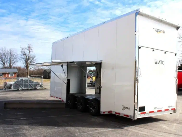Enclosed ATC Car Trailer 2026 26ft. Aluminum Stacker ROM 800 w/Tiltable 14ft. Lift 5949