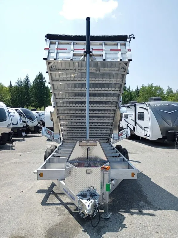2025 Mission Trailers 7×16 14K Aluminum Hydraulic Dump w/Ramps, HD D-Rings, Barn Doors, Tarp Kit